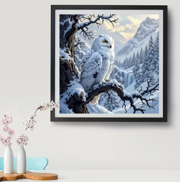 Diamond Painting Schneeeule